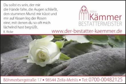 Foto von Bestattermeister Mike Kämmer Zella-Mehlis